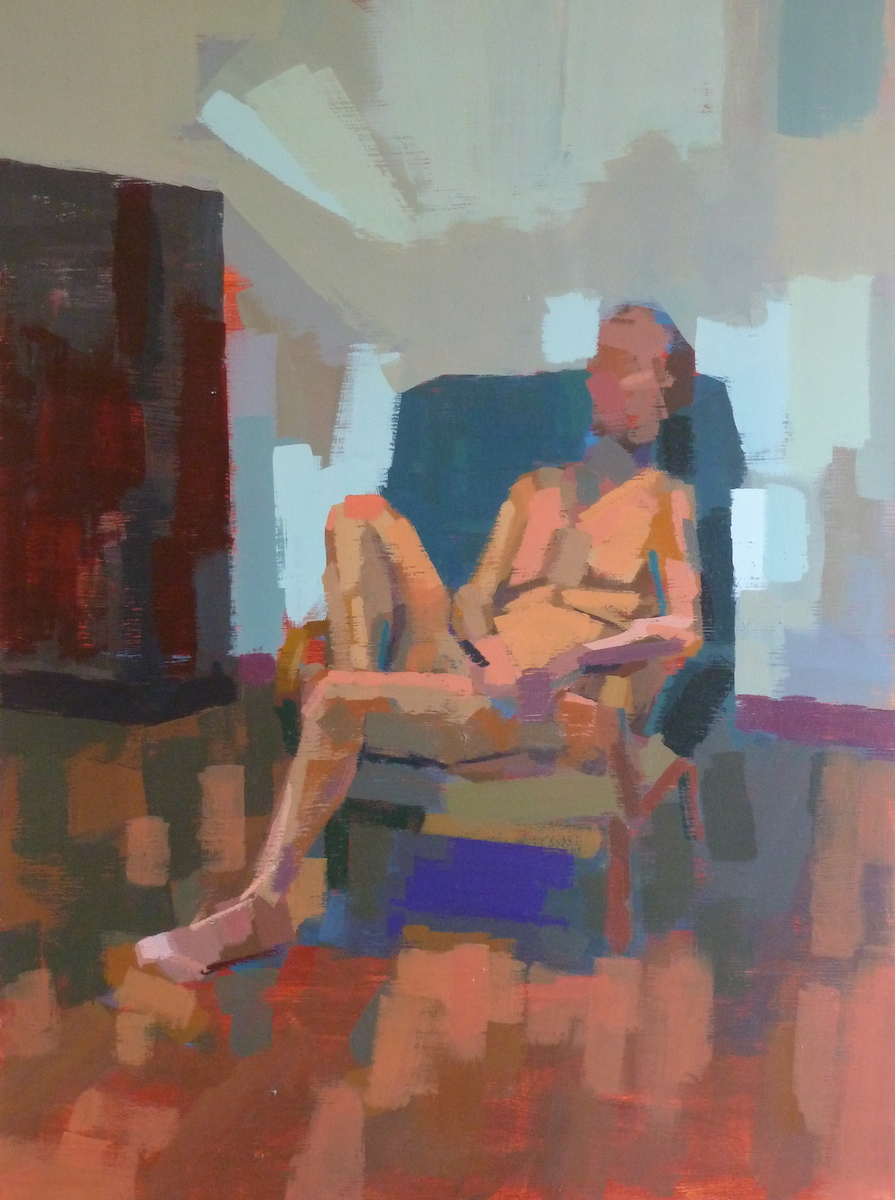 Painting of man seated in chair
