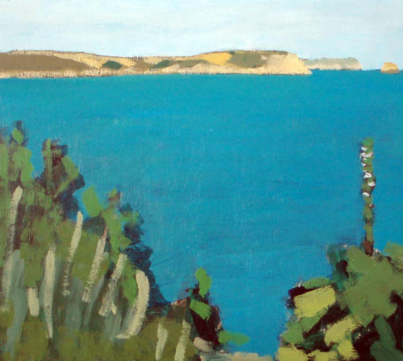 Painting of Nare Head from Portscatho