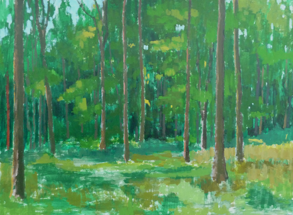 Painting of Wytham Woods