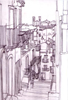 Sketch of Caltagirone street