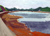Painting of the river at Kawaura