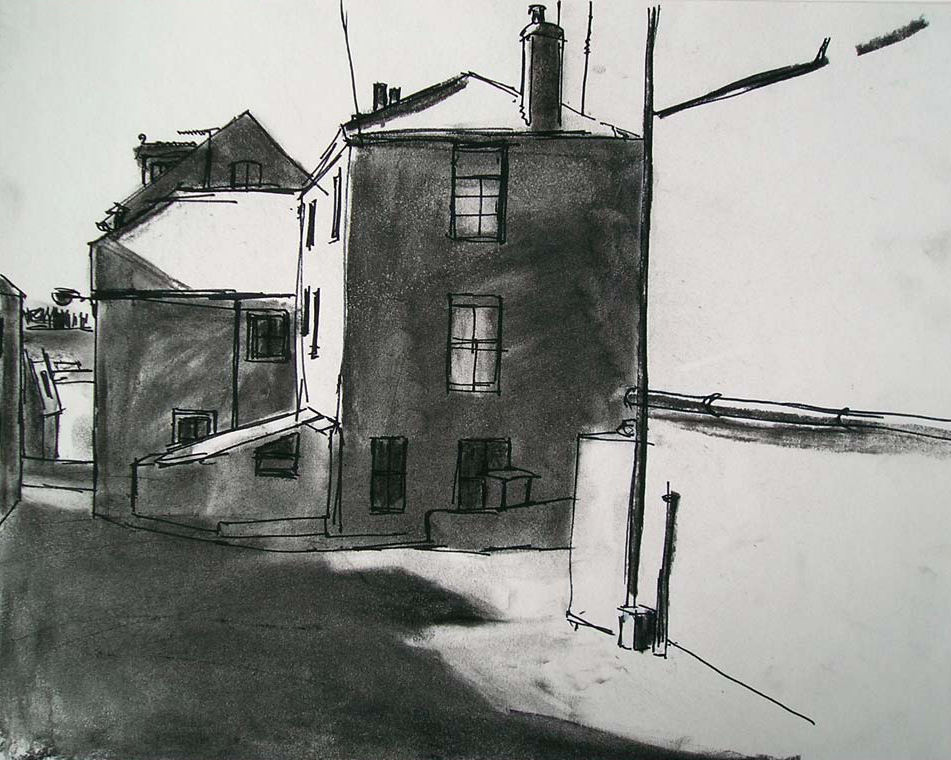 sketch of St Ives street