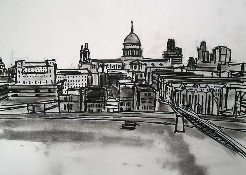 Sketch of St Paul's Cathedral, London