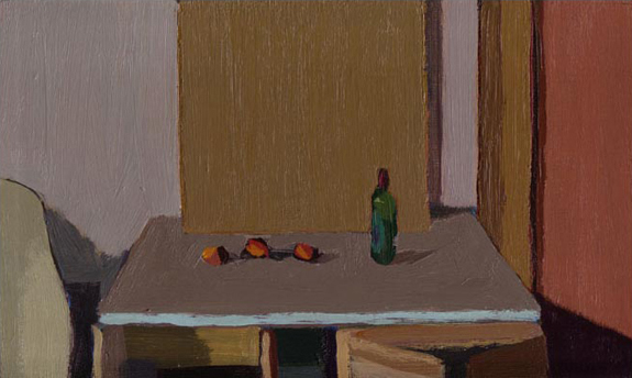 Still life: Bottle and apples 2